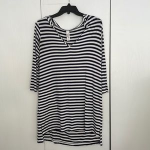 Long Sleeve striped top.